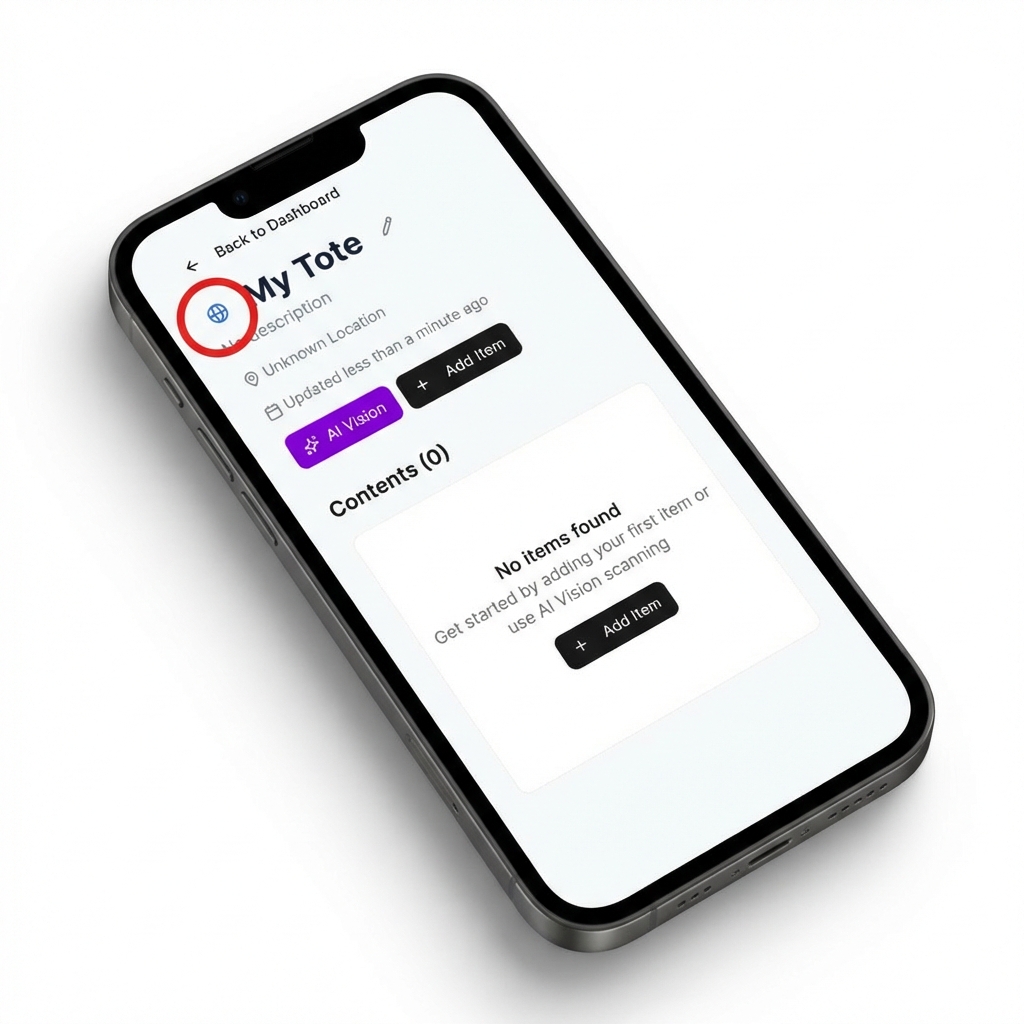 Taping the globe icon to copy the link